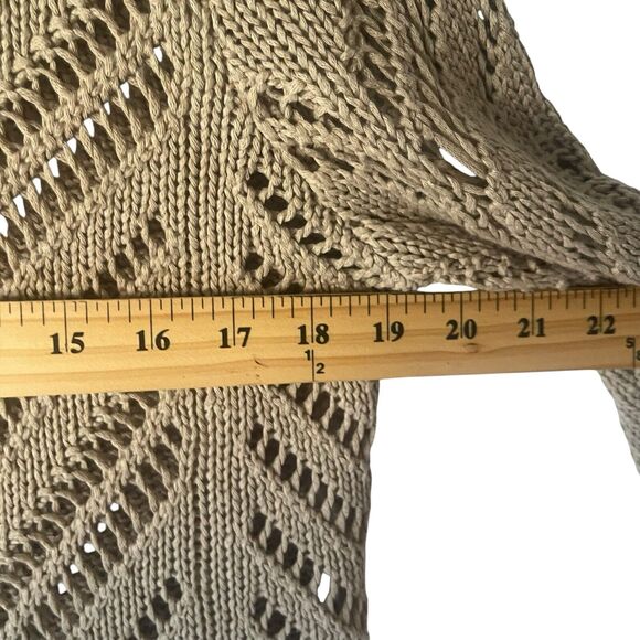 RD Style Women's Size Medium Brown Open‎ Knit Coastal Boho Top - Picture 8 of 9